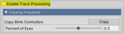 Disable eyelid tracking component